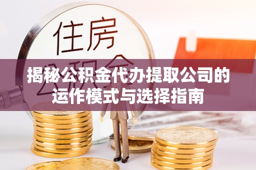 绿园揭秘公积金代办提取公司的运作模式与选择指南