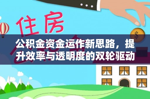 绿园公积金资金运作新思路，提升效率与透明度的双轮驱动